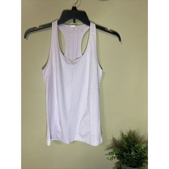 Lot Of Two Fabletics Dusty Pink Tank Perforated Seamless Women's Small? Bra - Picture 2 of 10